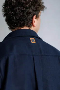 Online Karo Kauer Overshirt Dark Blue