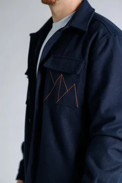 Online Karo Kauer Overshirt Dark Blue