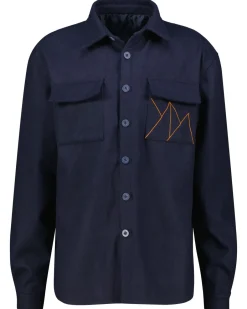 Online Karo Kauer Overshirt Dark Blue