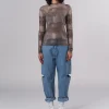 Outlet Karo Kauer Printed Mesh Longsleeve