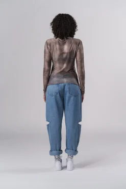 Outlet Karo Kauer Printed Mesh Longsleeve