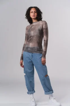 Outlet Karo Kauer Printed Mesh Longsleeve