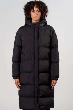 Fashion Karo Kauer Puffer Coat Black