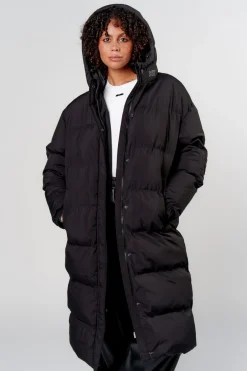 Fashion Karo Kauer Puffer Coat Black