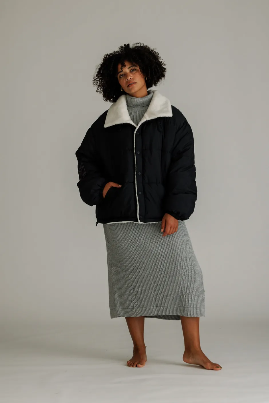 Online Karo Kauer Puffer Jacket Black