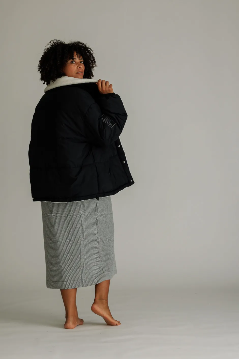 Online Karo Kauer Puffer Jacket Black