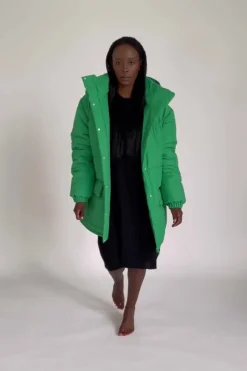 Outlet Karo Kauer Puffer Jacket Green