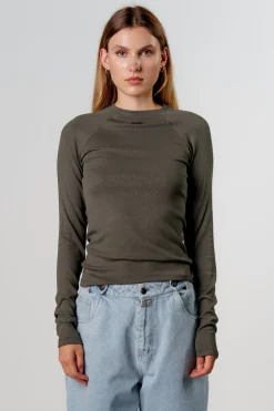 Discount Karo Kauer Rib Longsleeve Dark Grey