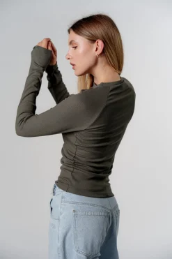 Discount Karo Kauer Rib Longsleeve Dark Grey