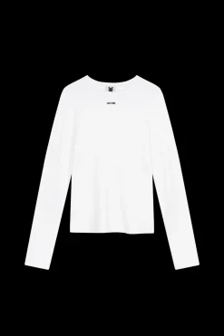 Fashion Karo Kauer Rib Longsleeve White