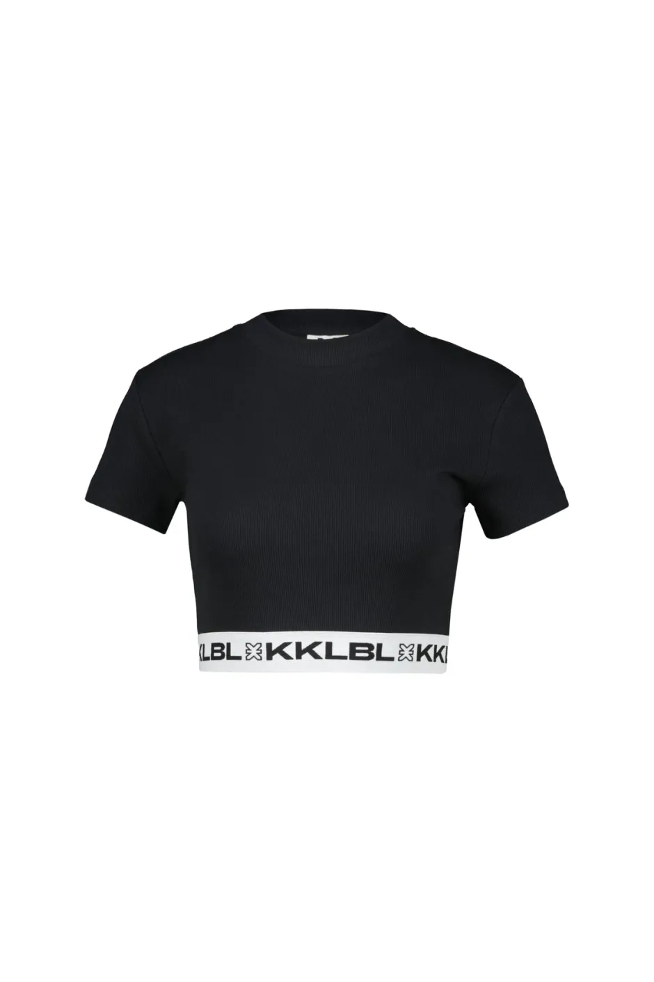 Fashion Karo Kauer Rib Top Basic Black