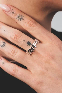 Fashion Karo Kauer Ring Unwritten Silver