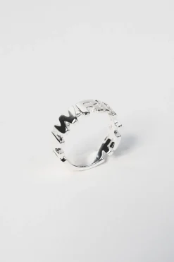 Fashion Karo Kauer Ring Unwritten Silver