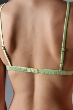 Clearance Karo Kauer Satin Bra Matcha