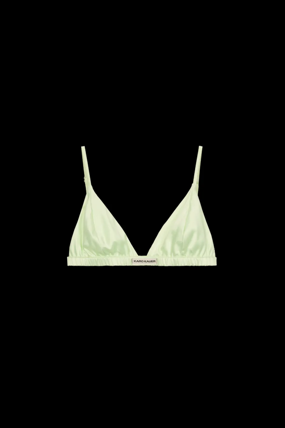 Clearance Karo Kauer Satin Bra Matcha