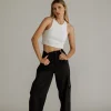 Fashion Karo Kauer Satin Pants Black
