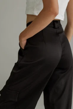 Fashion Karo Kauer Satin Pants Black