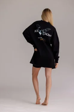 Clearance Karo Kauer Shirtdress Butterfly Black