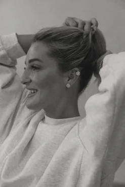 Outlet Karo Kauer Smile Studs Sparkle Silver