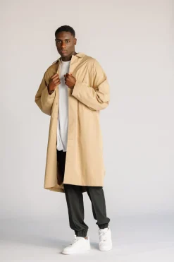 Fashion Karo Kauer Trenchcoat Beige