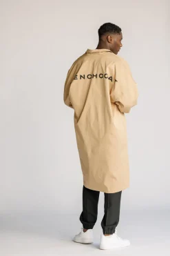 Fashion Karo Kauer Trenchcoat Beige