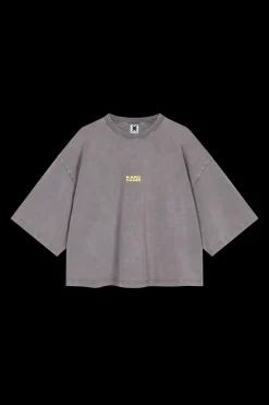 Discount Karo Kauer T-Shirt Cropped Washed Grey