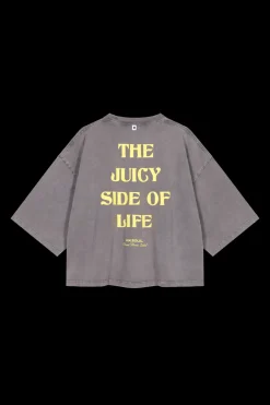 Discount Karo Kauer T-Shirt Cropped Washed Grey