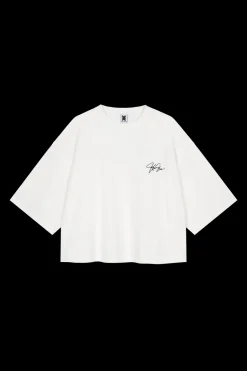 Fashion Karo Kauer T-Shirt Cropped White