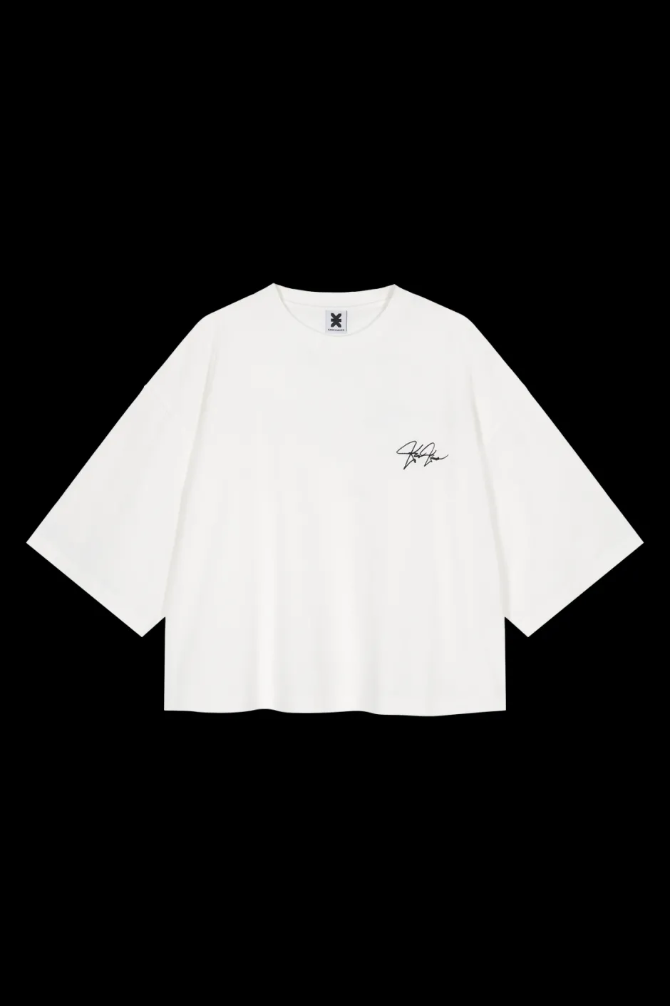 Fashion Karo Kauer T-Shirt Cropped White