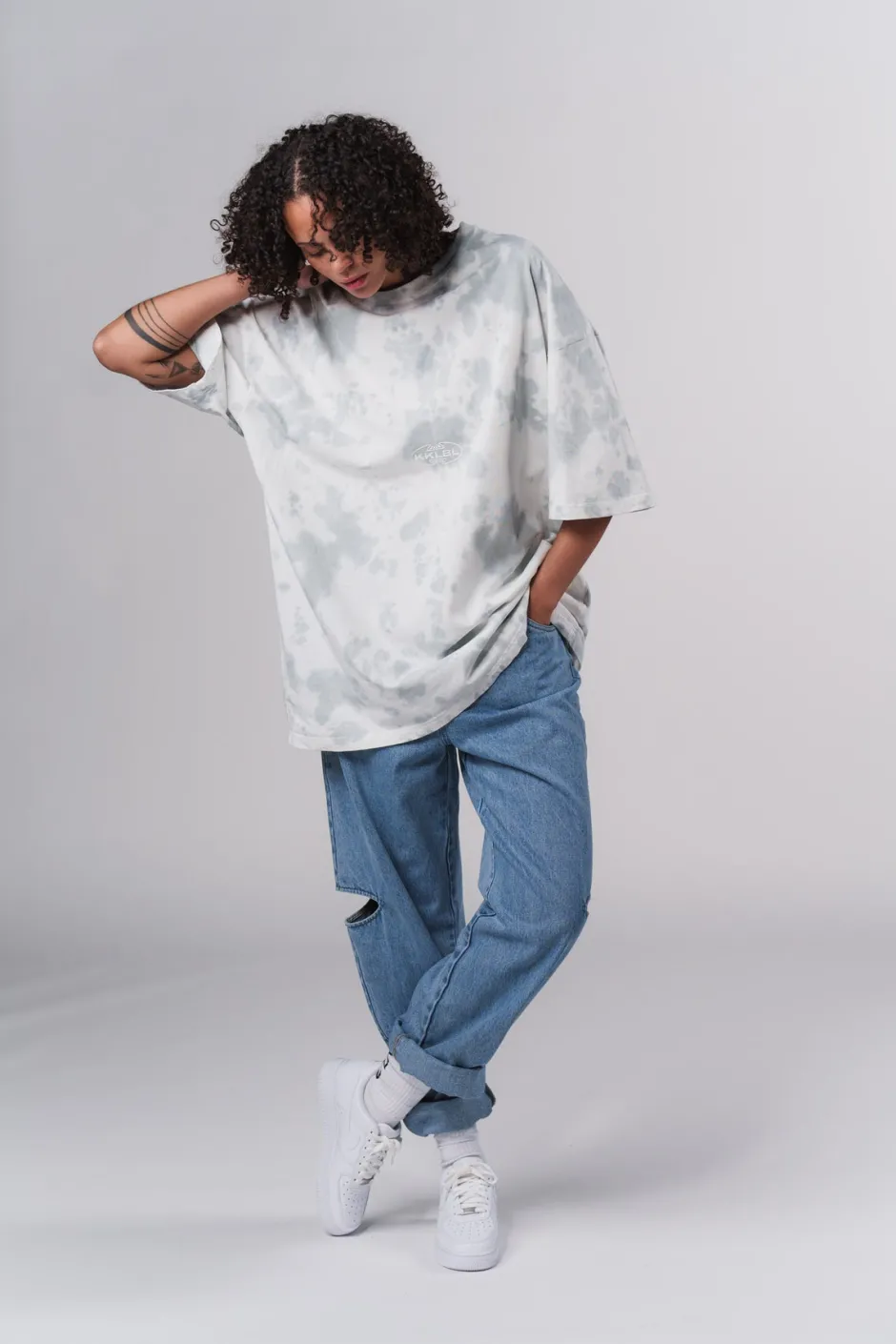 Fashion Karo Kauer T-Shirt Tie Dye