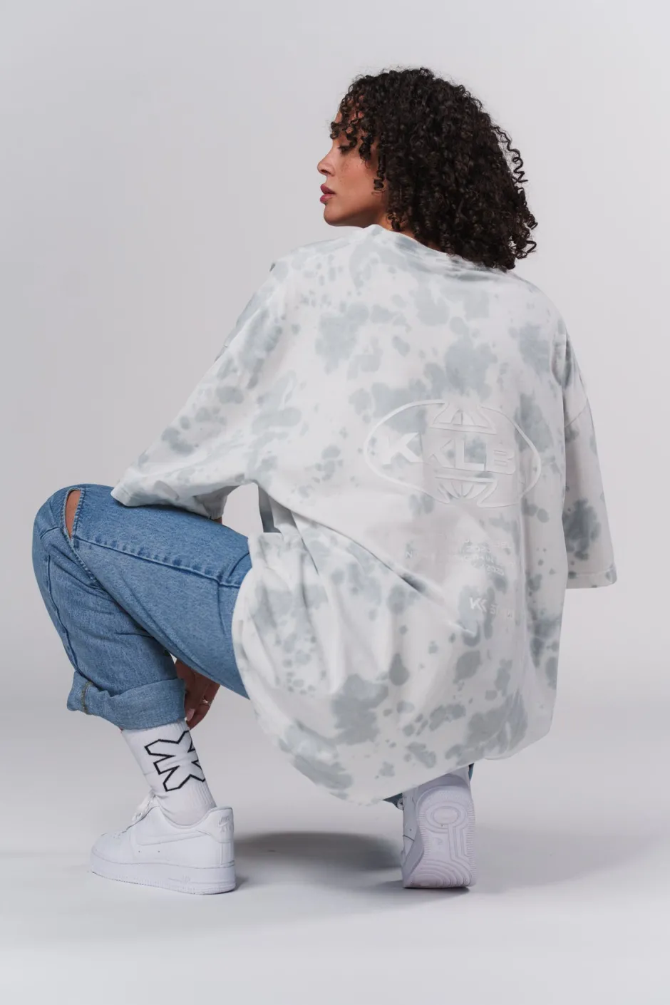 Fashion Karo Kauer T-Shirt Tie Dye