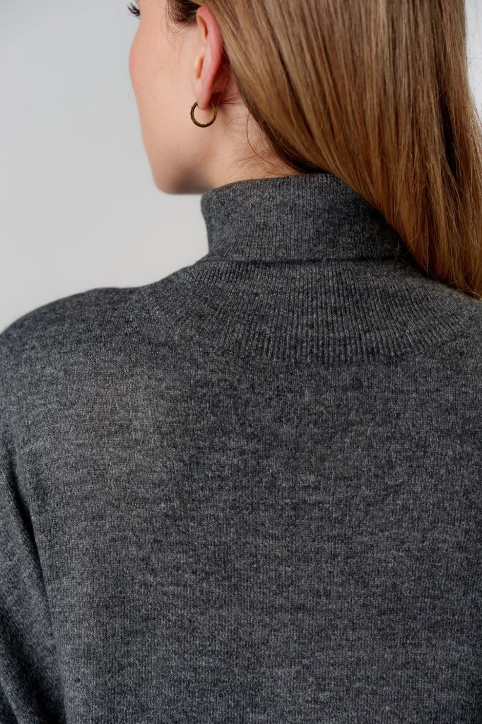 Discount Karo Kauer Turtleneck Knit Pullover Dark Grey
