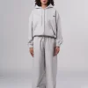 Online Karo Kauer Wide Leg Jogger Pants Light Grey