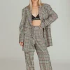 Discount Karo Kauer Wide Leg Pants Checkered