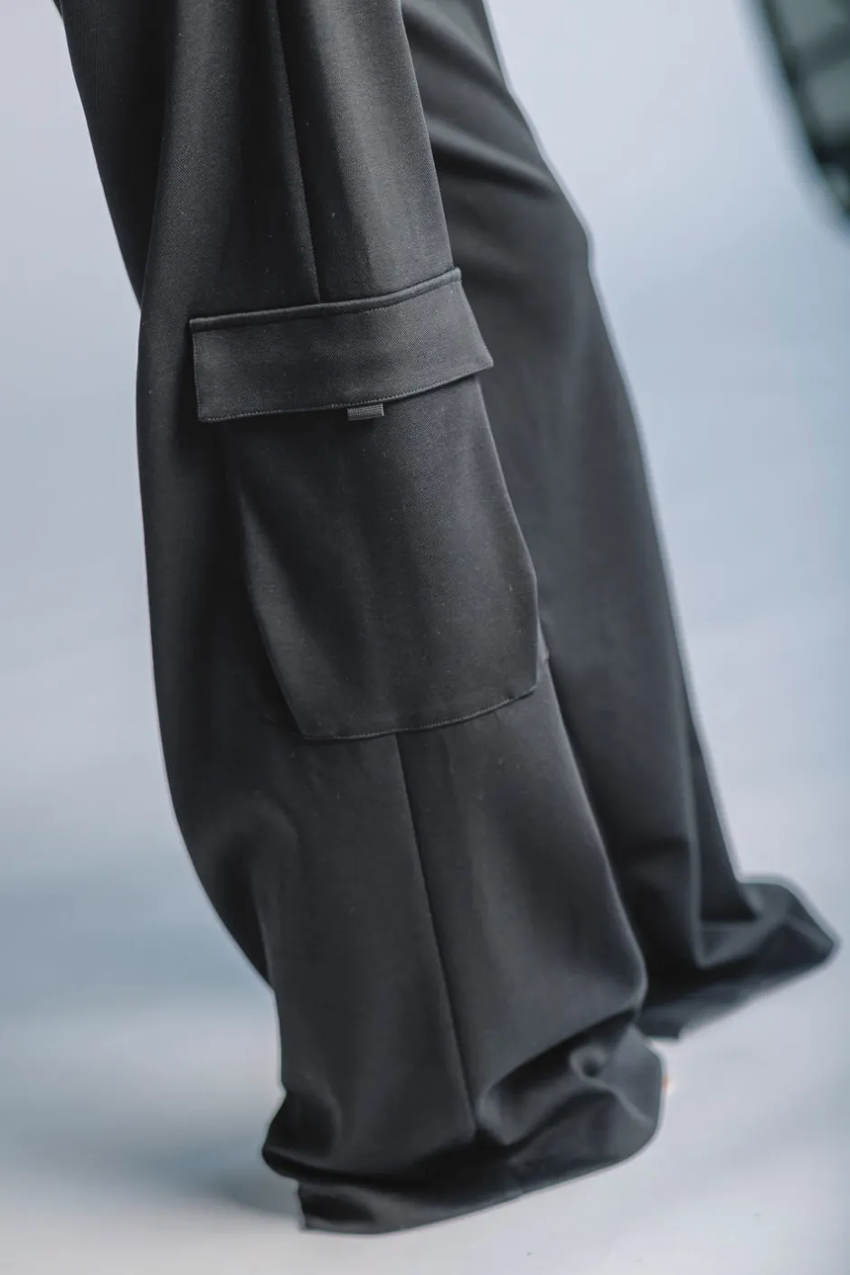 Outlet Karo Kauer Wide Leg Pants Dark Grey