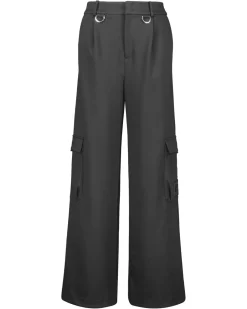 Outlet Karo Kauer Wide Leg Pants Dark Grey
