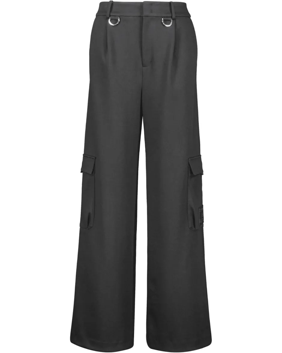 Outlet Karo Kauer Wide Leg Pants Dark Grey