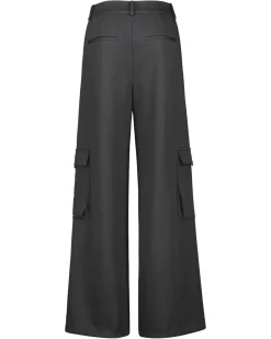 Outlet Karo Kauer Wide Leg Pants Dark Grey