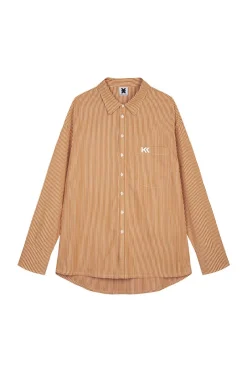 Clearance Karo Kauer Woven Blouse Camel