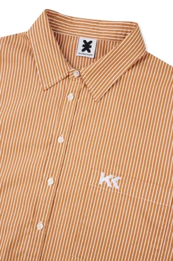 Clearance Karo Kauer Woven Blouse Camel