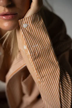 Clearance Karo Kauer Woven Blouse Camel