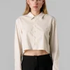 Fashion Karo Kauer Woven Blouse Cropped Creme
