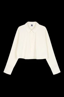 Fashion Karo Kauer Woven Blouse Cropped Creme
