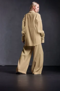 Hot Karo Kauer Woven Blouse Khaki