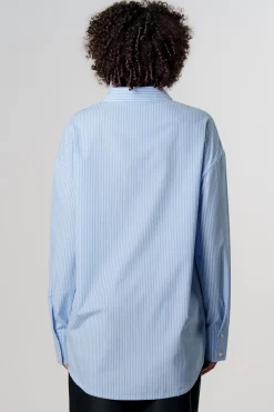 Clearance Karo Kauer Woven Blouse Striped Blue