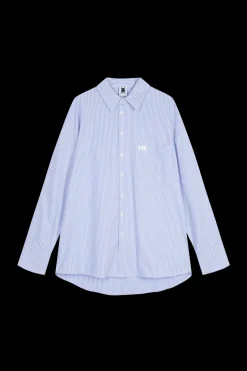 Clearance Karo Kauer Woven Blouse Striped Blue