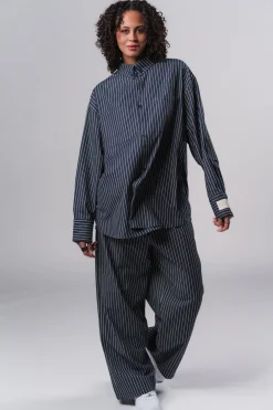 Sale Karo Kauer Woven Blouse Striped Navy