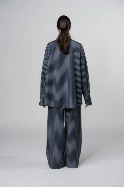 Sale Karo Kauer Woven Blouse Striped Navy