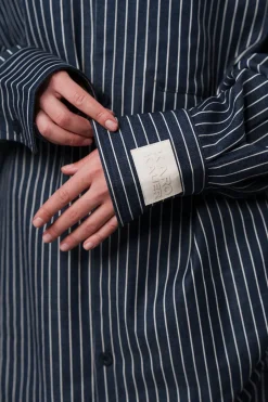Sale Karo Kauer Woven Blouse Striped Navy