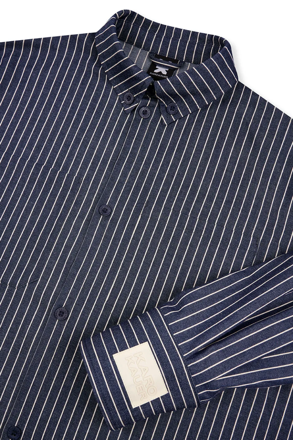 Sale Karo Kauer Woven Blouse Striped Navy